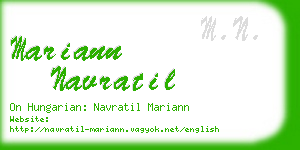 mariann navratil business card